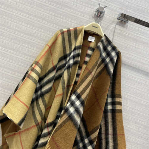 High Quality Luxury Burberry Cashmere Shawl Scarf Cape product detail