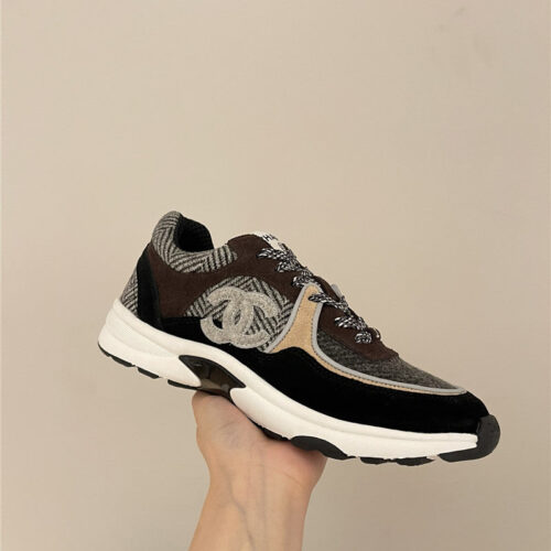 High Quality Luxury Chanel Tweed Low Top Sneakers – Style 19494 product detail