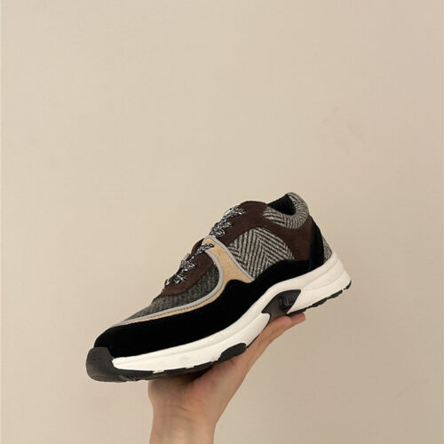 High Quality Luxury Chanel Tweed Low Top Sneakers – Style 19494 product detail