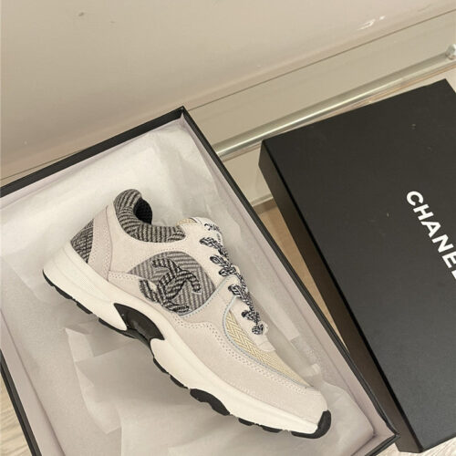 High Quality Luxury Chanel Tweed Low Top Sneakers product detail