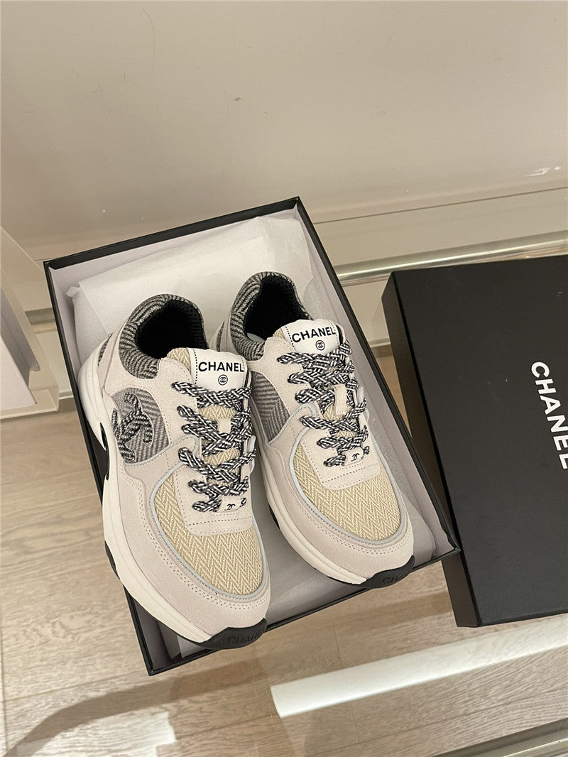 High Quality Luxury Chanel Tweed Low Top Sneakers product detail