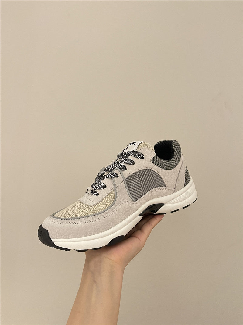 High Quality Luxury Chanel Tweed Low Top Sneakers product detail
