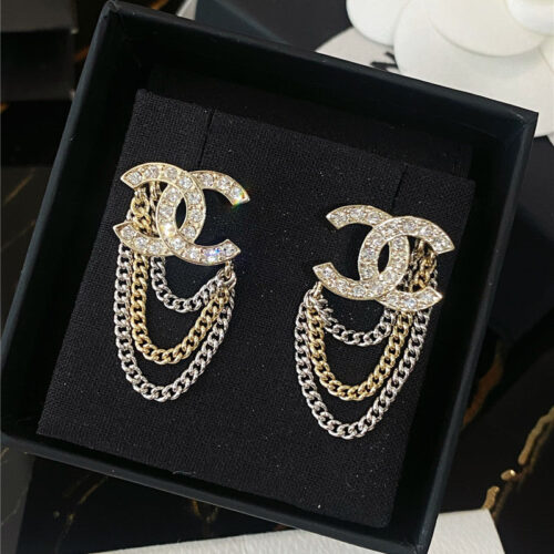 High Quality Luxury Chanel Chain Earrings