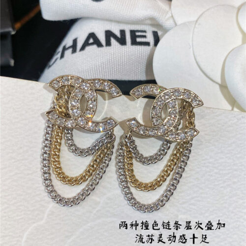 High Quality Luxury Chanel Chain Earrings product detail