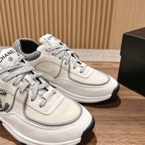 High Quality Luxury Chanel Tweed Stitching Casual Sneakers product detail