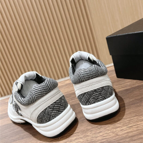 High Quality Luxury Chanel Tweed Stitching Casual Sneakers product detail