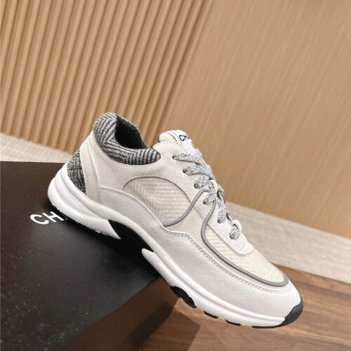 High Quality Luxury Chanel Tweed Stitching Casual Sneakers product detail
