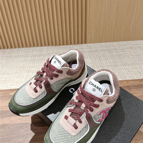 High Quality Luxury Chanel Tweed Stitching Casual Sneakers – Style 47174 product detail