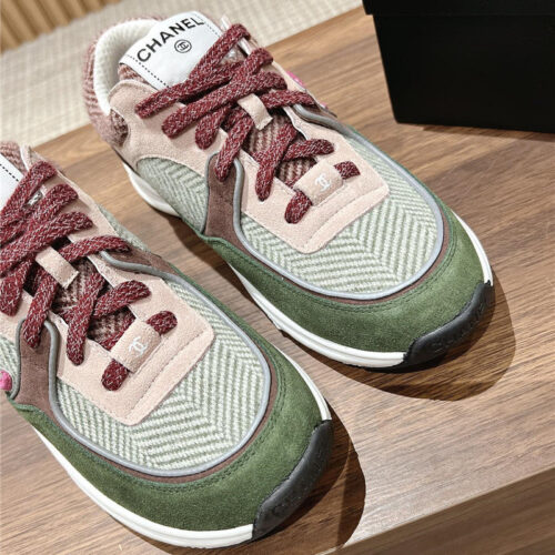 High Quality Luxury Chanel Tweed Stitching Casual Sneakers – Style 47174 product detail