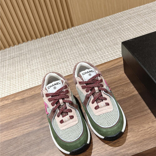 High Quality Luxury Chanel Tweed Stitching Casual Sneakers – Style 47174 product detail