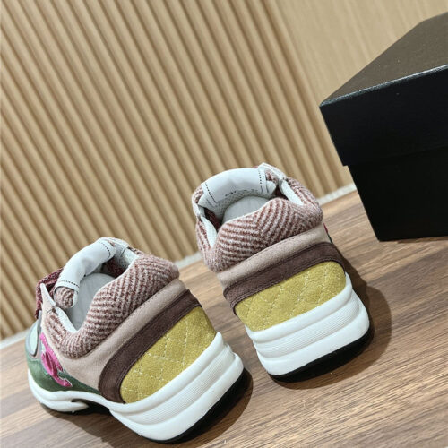 High Quality Luxury Chanel Tweed Stitching Casual Sneakers – Style 47174 product detail