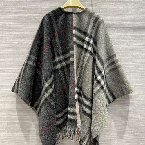 High Quality Luxury Burberry Cashmere Shawl Scarf Cape – Style 24606 alternate view