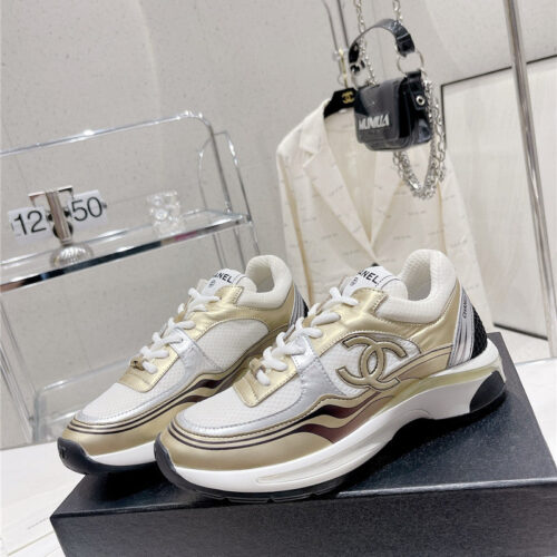 High Quality Luxury Chanel Cc Logo Sneakers Womens alternate view