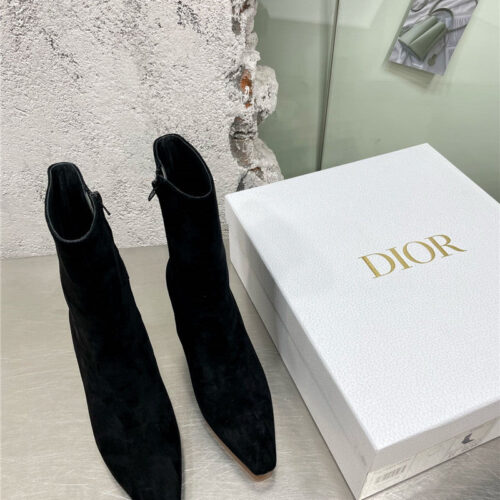 High Quality Luxury Dior Leather High Heel Ankle Boots – Style 28422 product detail