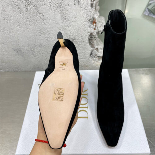 High Quality Luxury Dior Leather High Heel Ankle Boots – Style 28422 product detail