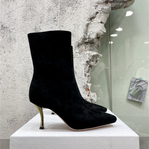 High Quality Luxury Dior Leather High Heel Ankle Boots – Style 28422 product detail