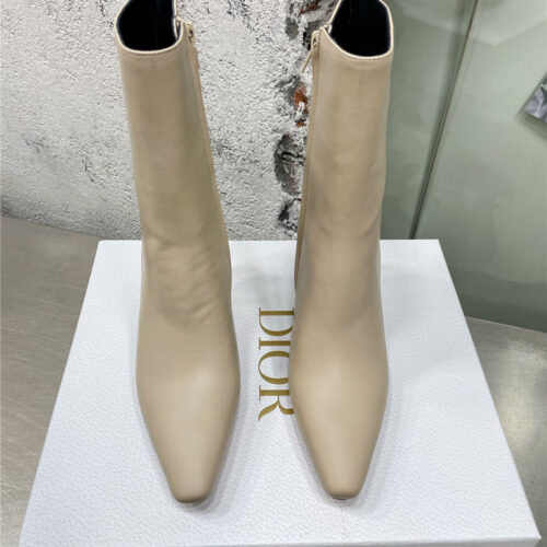 High Quality Luxury Dior Leather High Heel Ankle Boots – Style 73062 alternate view