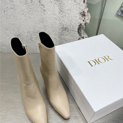 High Quality Luxury Dior Leather High Heel Ankle Boots – Style 73062 product detail
