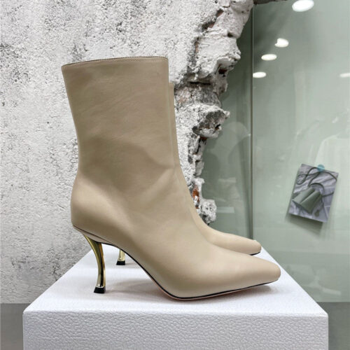 High Quality Luxury Dior Leather High Heel Ankle Boots – Style 73062 product detail