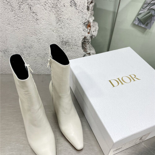 High Quality Luxury Dior Leather High Heel Ankle Boots product detail