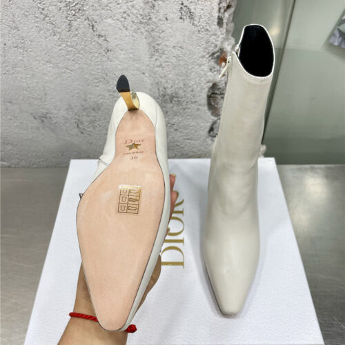 High Quality Luxury Dior Leather High Heel Ankle Boots product detail