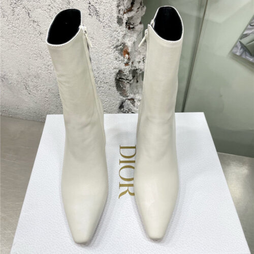 High Quality Luxury Dior Leather High Heel Ankle Boots alternate view