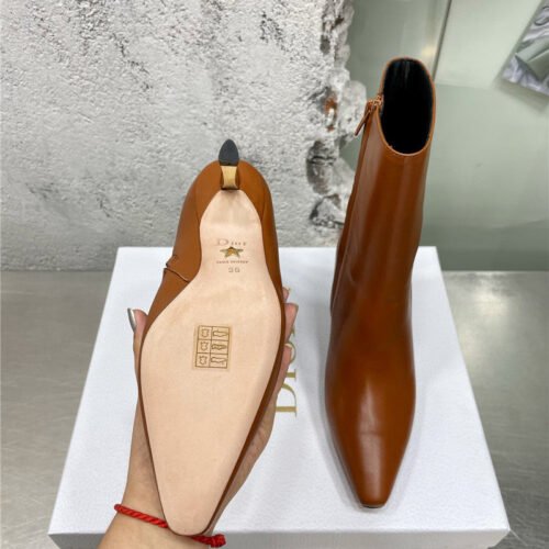 High Quality Luxury Dior Leather High Heel Ankle Boots – Style 18246 product detail