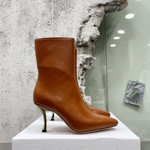 High Quality Luxury Dior Leather High Heel Ankle Boots – Style 18246 alternate view