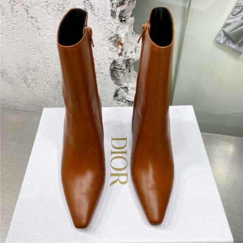 High Quality Luxury Dior Leather High Heel Ankle Boots – Style 18246 product detail