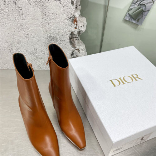 High Quality Luxury Dior Leather High Heel Ankle Boots – Style 18246 product detail