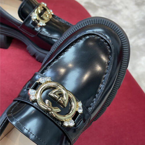 High Quality Luxury Gucci Chunky Heel Loafers – Style 67443 product detail