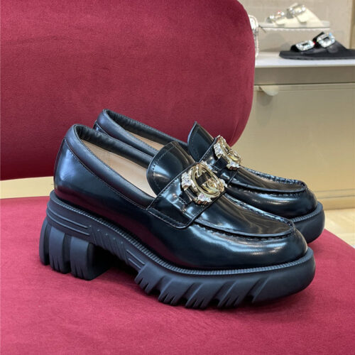 High Quality Luxury Gucci Chunky Heel Loafers – Style 67443