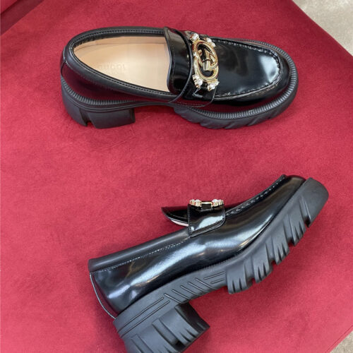 High Quality Luxury Gucci Chunky Heel Loafers – Style 67443 product detail
