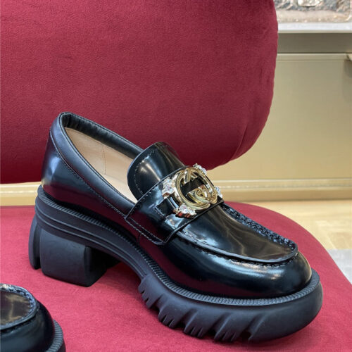 High Quality Luxury Gucci Chunky Heel Loafers – Style 67443 product detail