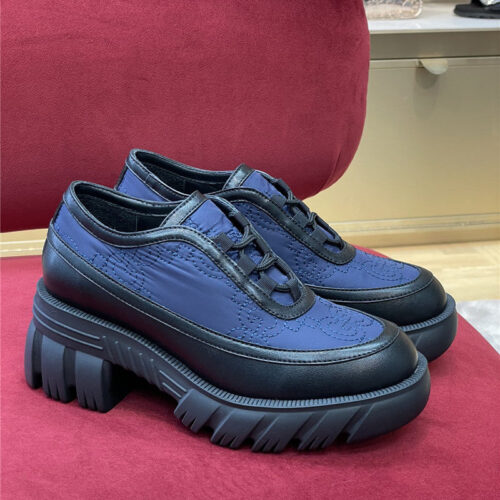 High Quality Luxury Gucci Chunky Heel Loafers