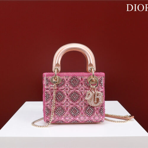 High Quality Luxury Mini Lady Dior Beaded Bag – Style 26744