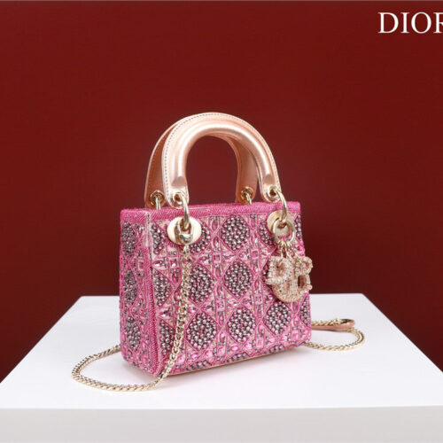 High Quality Luxury Mini Lady Dior Beaded Bag – Style 26744 product detail