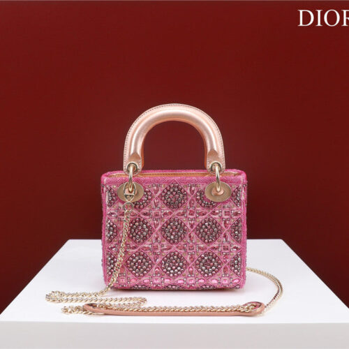 High Quality Luxury Mini Lady Dior Beaded Bag – Style 26744 alternate view