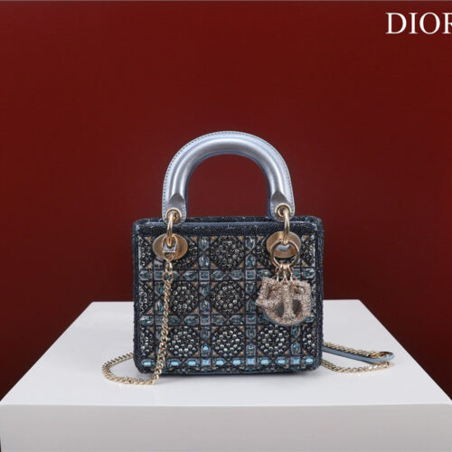 High Quality Luxury Mini Lady Dior Beaded Bag – Style 26743