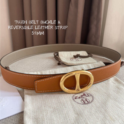 High Quality Luxury Hermes Reversible Belt – Style 43427