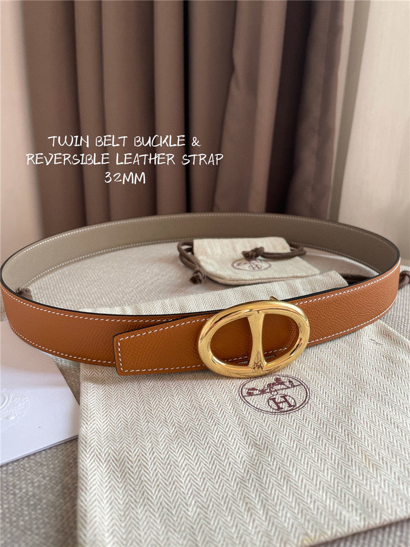 High Quality Luxury Hermes Reversible Belt – Style 43427