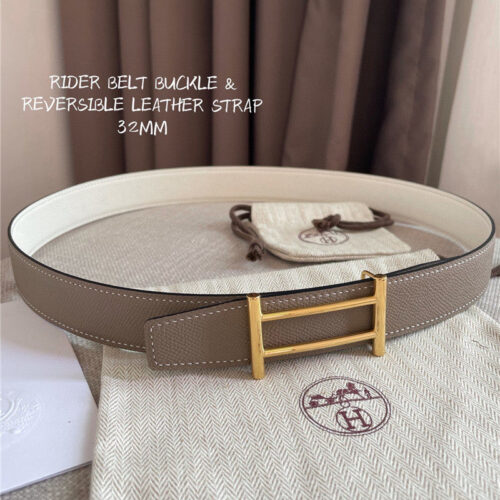 High Quality Luxury Hermes Reversible Belt