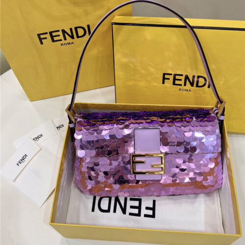 High Quality Luxury Fendi Sequin Baguette Bag product detail