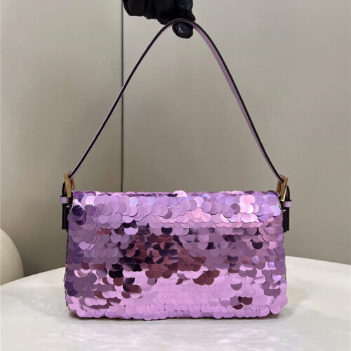High Quality Luxury Fendi Sequin Baguette Bag alternate view