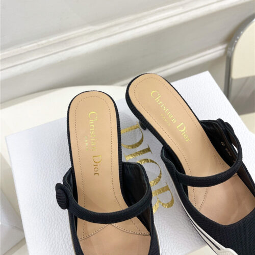 High Quality Luxury Dior Best Quality Fire Retro Square Toe Mules – Style 78406 product detail