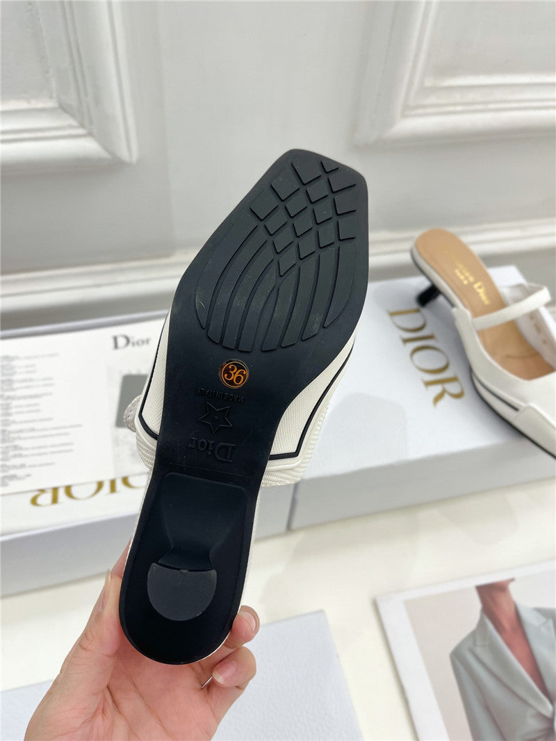 High Quality Luxury Dior Best Quality Fire Retro Square Toe Mules – Style 55814 product detail