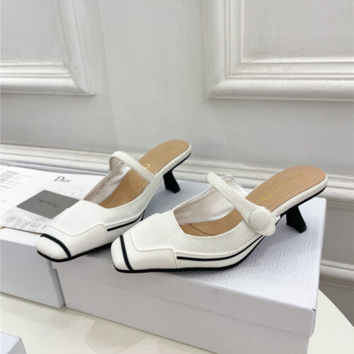 High Quality Luxury Dior Best Quality Fire Retro Square Toe Mules – Style 55814