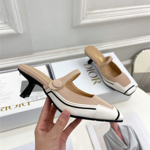 High Quality Luxury Dior Best Quality Fire Retro Square Toe Mules alternate view