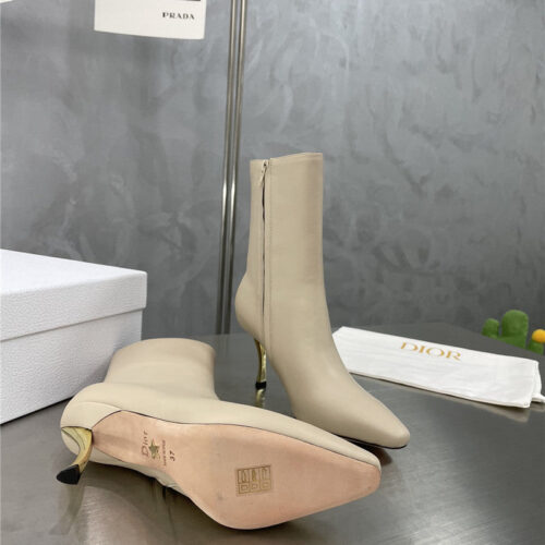 High Quality Luxury Dior Gold Heel Ankle Boots product detail