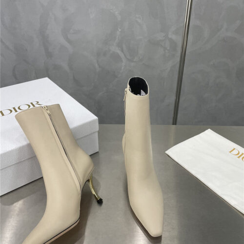 High Quality Luxury Dior Gold Heel Ankle Boots product detail